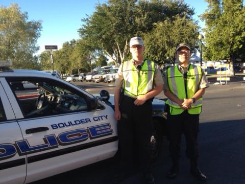 Explorers Scott and Lee on foot patrol at Art in the Park 2013
